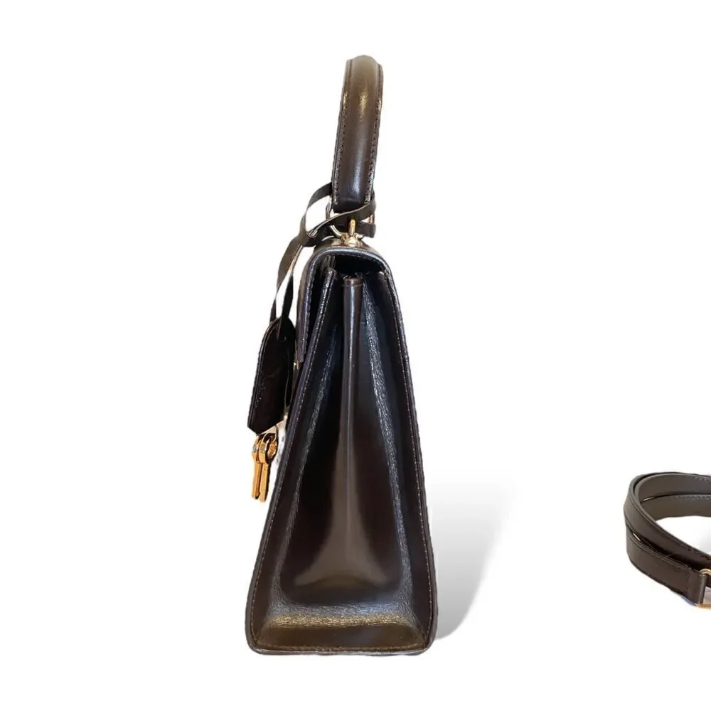 GUCCI Lady Lock Leather 2-Way Vintage Handbag - Picture 12 of 15